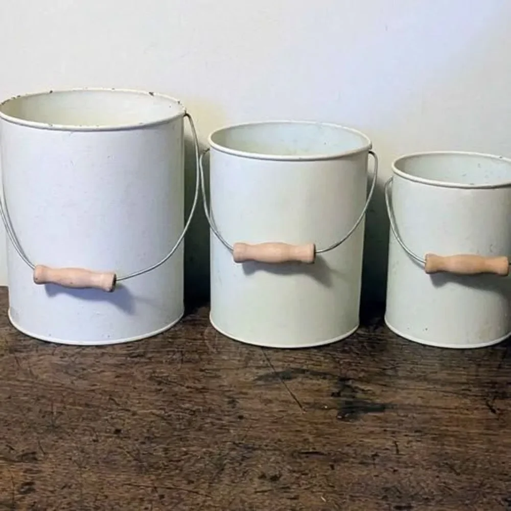 Nantucket Aspen Co. Metal Buckets - Set of 3